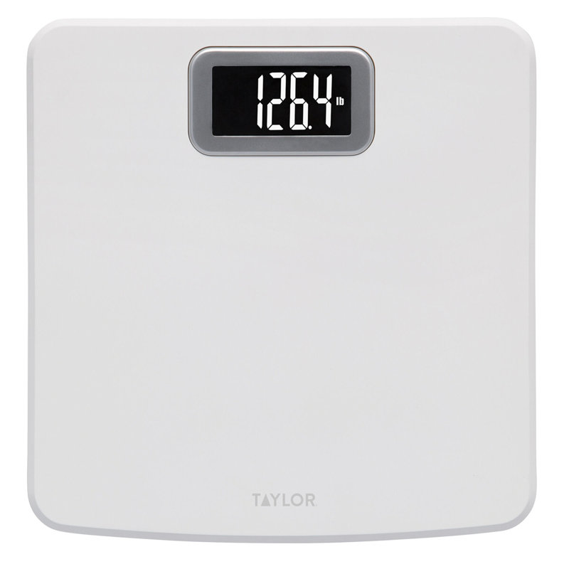 Taylor Digital Scale For Body Weight, High 400 LB Capacity, White ...